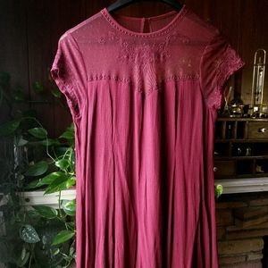 City triangles short lace and fabric dress